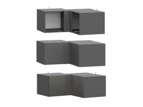 Антресоль (АН50+АН75+планка) Эккервуд (графит) в Хандыге - handyga.mebel-nsk.ru | фото