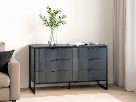 Комод 6 ящиков Нора (металл бруклин/графит) в Хандыге - handyga.mebel-nsk.ru | фото