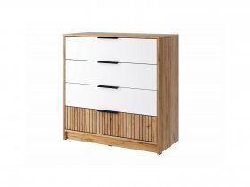 Комод КМ-001 Ивис (дуб крафт золотой/белый) в Хандыге - handyga.mebel-nsk.ru | фото