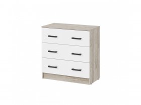 Комод КМ-02 Ронда (дуб крафт серый/дуб крафт белый) в Хандыге - handyga.mebel-nsk.ru | фото