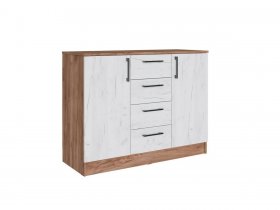 Комод Вегас (дуб крафт табачный/дуб крафт белый) в Хандыге - handyga.mebel-nsk.ru | фото