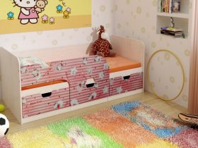 Кровать детская с ящиками 1,86 Минима Hello Kitty в Хандыге - handyga.mebel-nsk.ru | фото