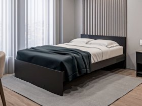 Кровать двуспальная 1,4м Бруклин СБ-3353 (диамант серый) в Хандыге - handyga.mebel-nsk.ru | фото