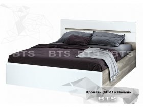 Кровать двуспальная 1,6 м  Наоми КР-11 в Хандыге - handyga.mebel-nsk.ru | фото