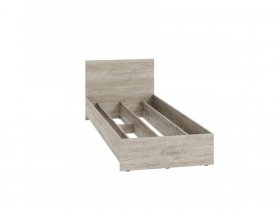 Кровать односпальная КР-080 Ронда (дуб крафт серый) в Хандыге - handyga.mebel-nsk.ru | фото