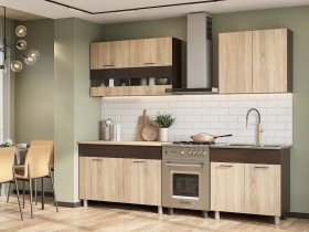 Кухонный гарнитур Босфор 2,0м (дуб сонома/венге) в Хандыге - handyga.mebel-nsk.ru | фото