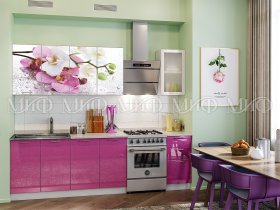 Кухонный гарнитур Орхидея (сиреневый) в Хандыге - handyga.mebel-nsk.ru | фото
