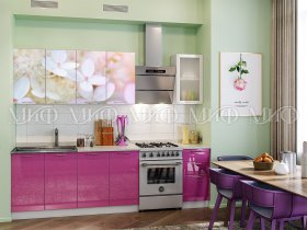 Кухонный гарнитур Вишневый цвет в Хандыге - handyga.mebel-nsk.ru | фото