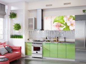 Кухонный гарнитур Яблоневый цвет в Хандыге - handyga.mebel-nsk.ru | фото