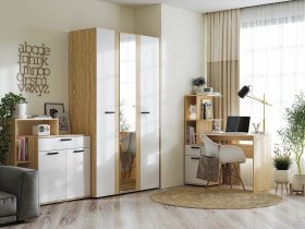 Модульная детская Санса (дуб сонома/белый) в Хандыге - handyga.mebel-nsk.ru | фото
