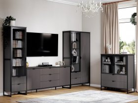 Модульная гостиная Нора (металл бруклин/графит) в Хандыге - handyga.mebel-nsk.ru | фото