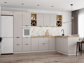 Модульная кухня Фенис (3Д тирамису) в Хандыге - handyga.mebel-nsk.ru | фото