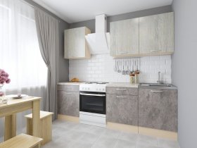 Модульная кухня Йота (пикард/цемент) в Хандыге - handyga.mebel-nsk.ru | фото