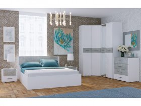 Модульная спальня Бьянка (белый/бетон) в Хандыге - handyga.mebel-nsk.ru | фото