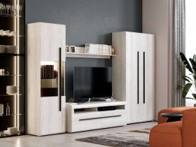 Модульная стенка Ницца (дуб витенберг) в Хандыге - handyga.mebel-nsk.ru | фото