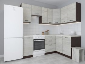 Модульная угловая кухня 1,4м*2,1м Лада (пикард) в Хандыге - handyga.mebel-nsk.ru | фото