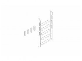 Пакет №10 Прямая лестница и опоры для двухъярусной кровати Соня в Хандыге - handyga.mebel-nsk.ru | фото