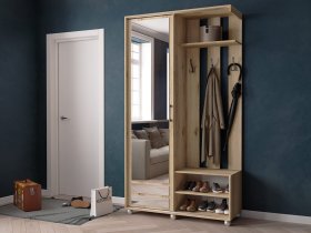 Прихожая «Ларго-2» (дуб делано) в Хандыге - handyga.mebel-nsk.ru | фото