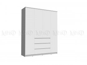 Шкаф 1600 с ящиками Челси (белый) в Хандыге - handyga.mebel-nsk.ru | фото