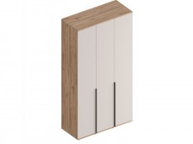 Шкаф 3-ств Сицилия (дуб альпийский/тефия) в Хандыге - handyga.mebel-nsk.ru | фото