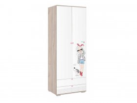 Шкаф двухдверный с ящиками Алина 55.01 в Хандыге - handyga.mebel-nsk.ru | фото