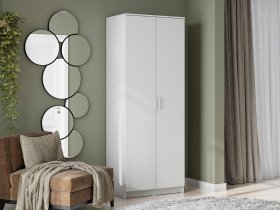 Шкаф двухстворчатый ШК-2 (белый текстурный) в Хандыге - handyga.mebel-nsk.ru | фото