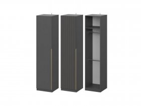 Шкаф ШК-50 Эккервуд (графит) в Хандыге - handyga.mebel-nsk.ru | фото