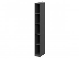 Шкаф-стеллаж ШК-25 Эккервуд (графит) в Хандыге - handyga.mebel-nsk.ru | фото