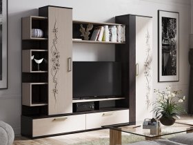 Стенка «Дакота» (венге/дуб молочный) в Хандыге - handyga.mebel-nsk.ru | фото