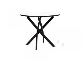 Стол обеденный Лион (мрамор белый/черный) в Хандыге - handyga.mebel-nsk.ru | фото