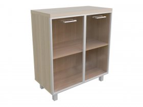 Тумба 2 двери со стеклом (бронза) Президент-ПРО Пр502 в Хандыге - handyga.mebel-nsk.ru | фото