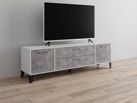 Тумба под ТВ Парус-13 (белый/ателье светлое) в Хандыге - handyga.mebel-nsk.ru | фото
