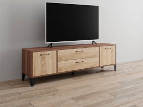 Тумба под ТВ Парус-13 (ясень шимо темный/дуб сонома) в Хандыге - handyga.mebel-nsk.ru | фото