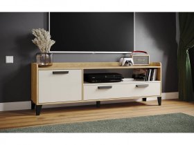Тумба под ТВ Парус-8 (дуб крафт золотой/кашемир) в Хандыге - handyga.mebel-nsk.ru | фото