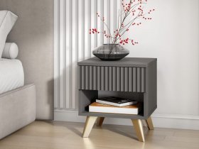 Тумба прикроватная Эккервуд (графит) в Хандыге - handyga.mebel-nsk.ru | фото