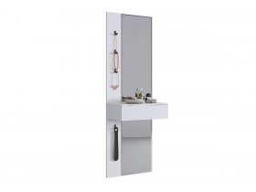 Зеркало Мерси (белое дерево) в Хандыге - handyga.mebel-nsk.ru | фото